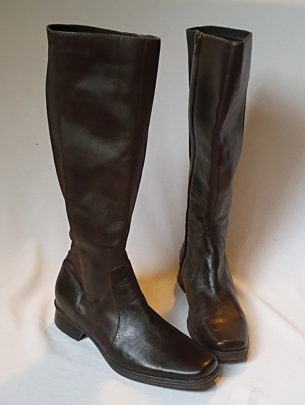 Andrew Geller Tall Dark Brown Leather Riding Boots